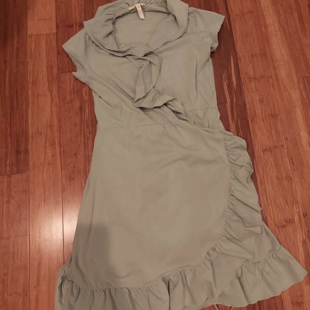 Mint green wrap dress